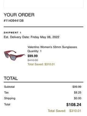 Valentino Red Cat-Eye Sunglasses with Stud Accents